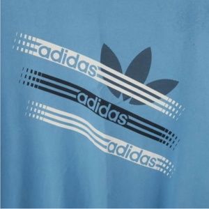 Adidas Spellout Blue TShirt Size XL Cotton